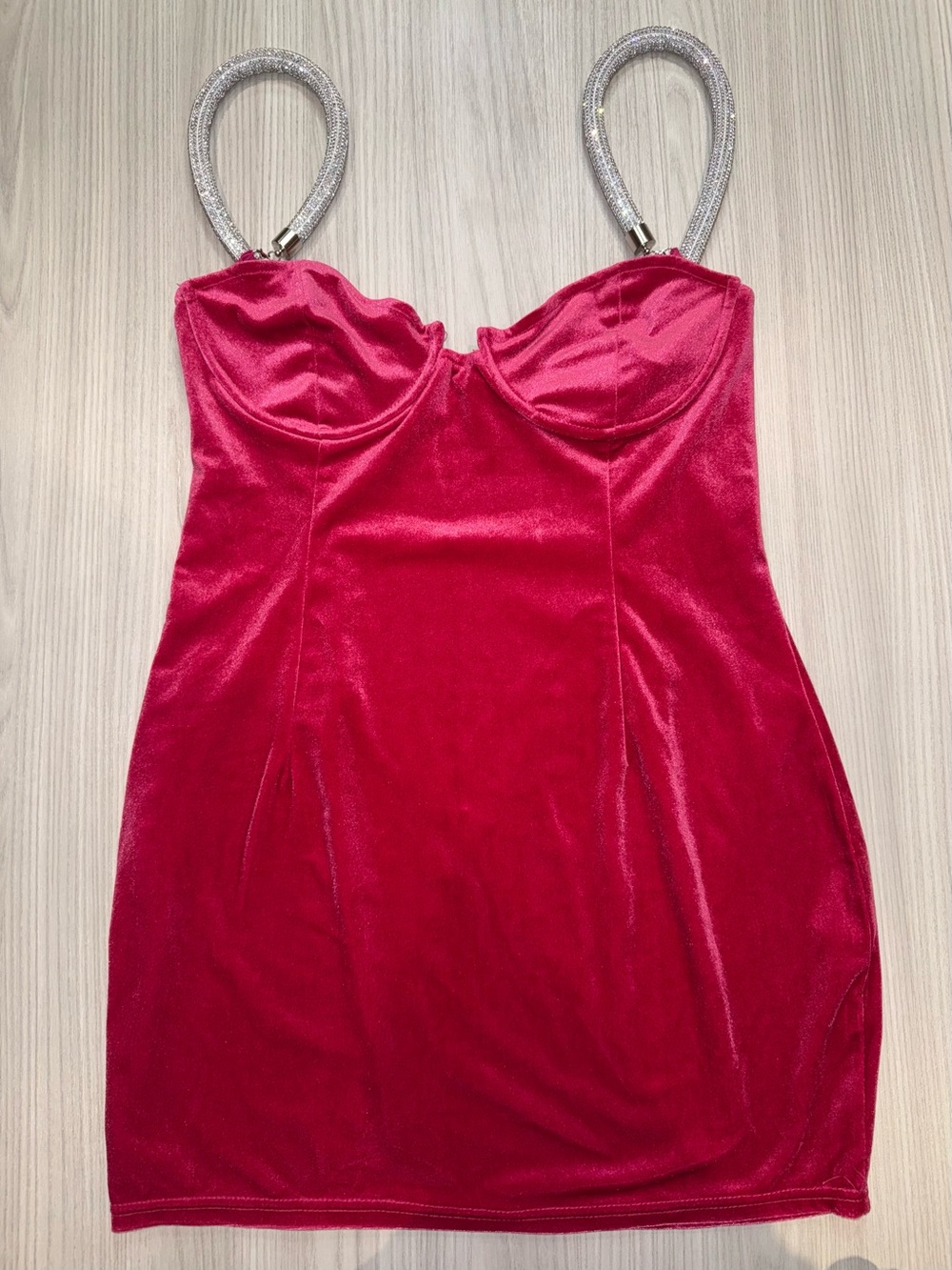 PrettyLittleThing Hot Velvet Mini Dress